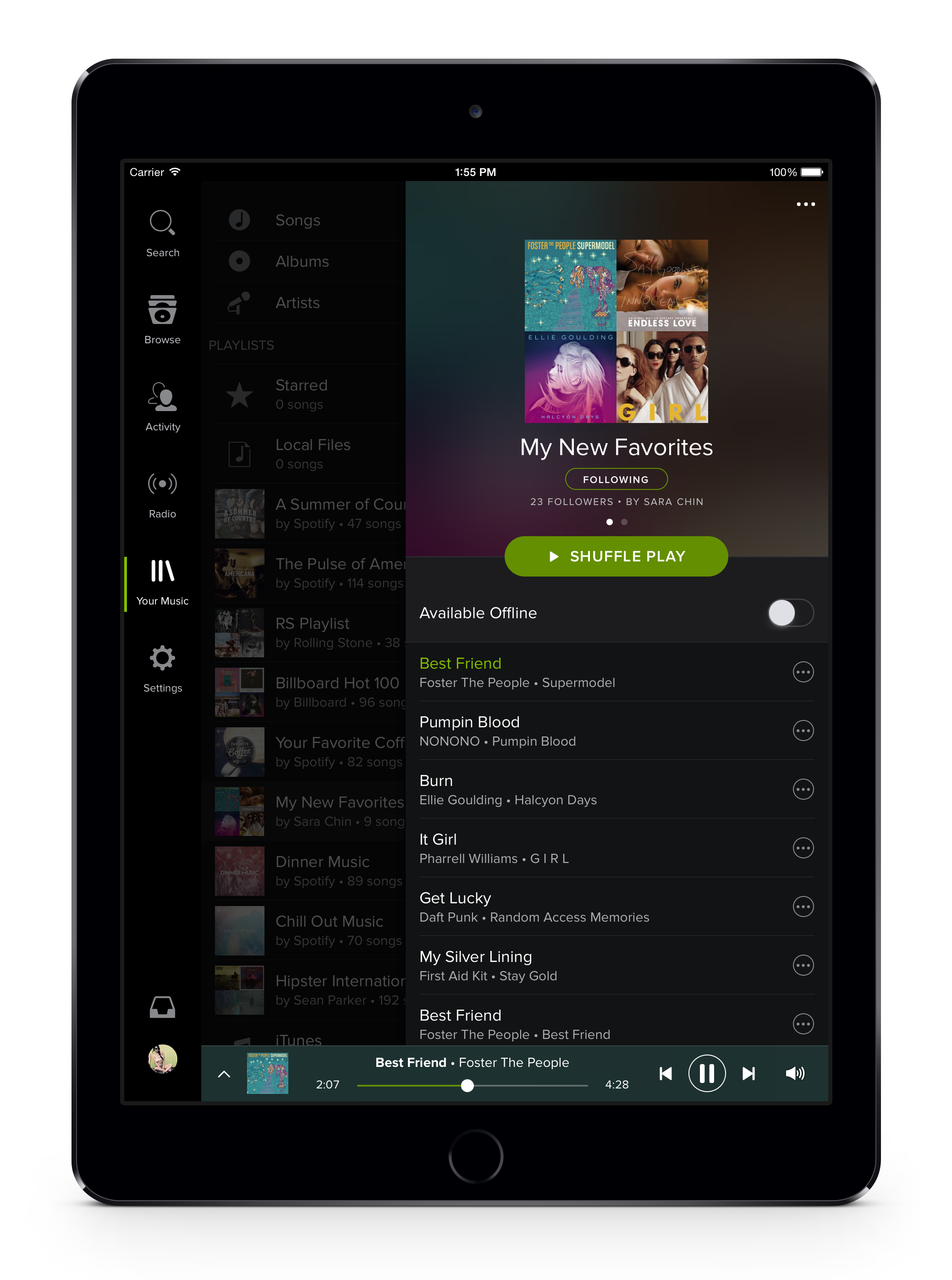 Spotify app ipad free apps